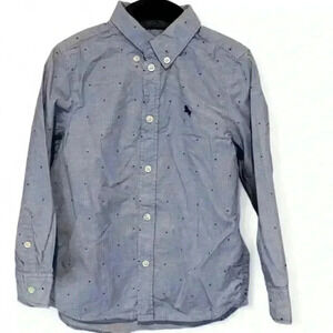 L.O.G.G Boys Blue Long Sleeve Button-Up Shirt Size 5-6 years